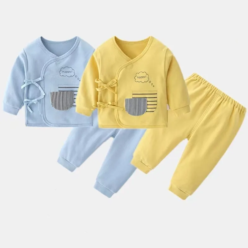 

Комплект нижнего белья унисекс, футболка и брюки, 2 предмета, симпатичная живая Одежда для новорожденных, младенцев, мальчиков и девочек, вес...