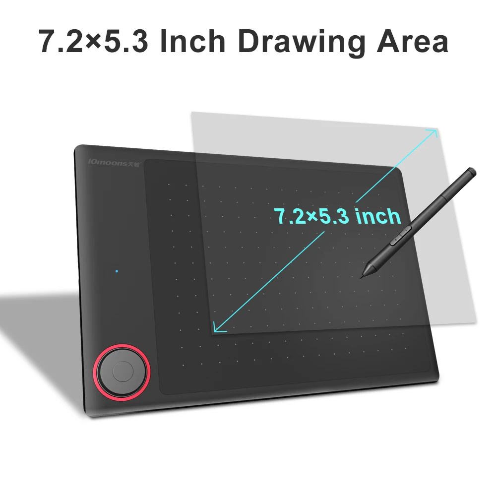 10moons G30 Digital Graphic Tablet for Drawing Anime 8192 Level Battery-Free Pen Support Android/Windows/Mac OS images - 6