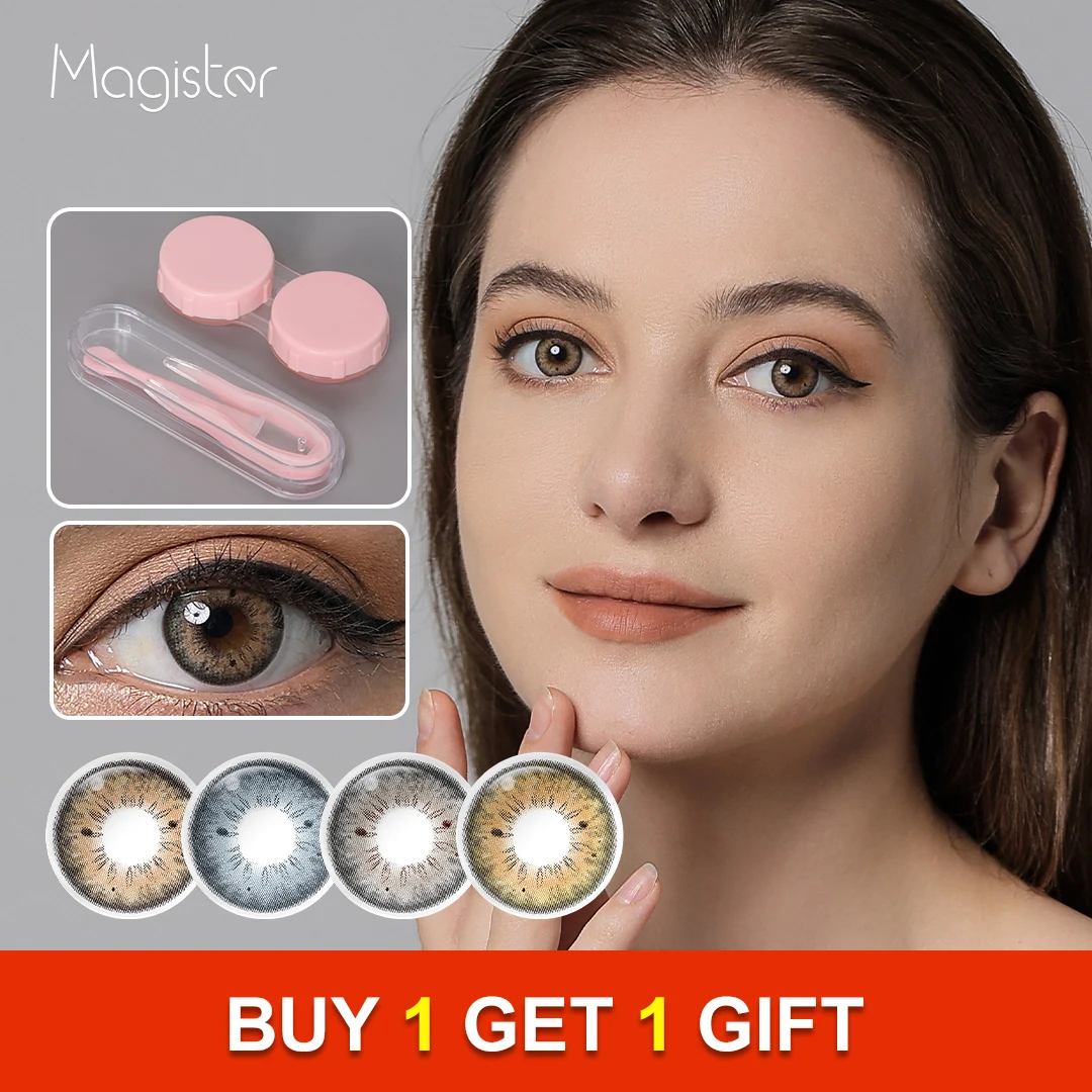 [Buy 1 Get 1 Gift] DNA Color Contact Lenses for Eyes Cosmetic Lenses Colored Pupils for Eyes Brown Color Contact Lens Eyes