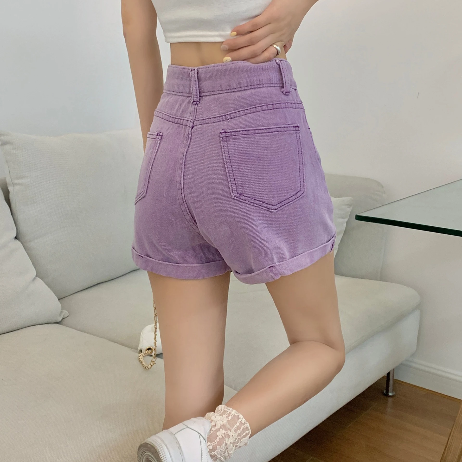 Shorts Women Denim Vintage Summer Basic Simple All-match Hot Sale High Waist Leisure Ladies Streetwear Chic Classic Ins