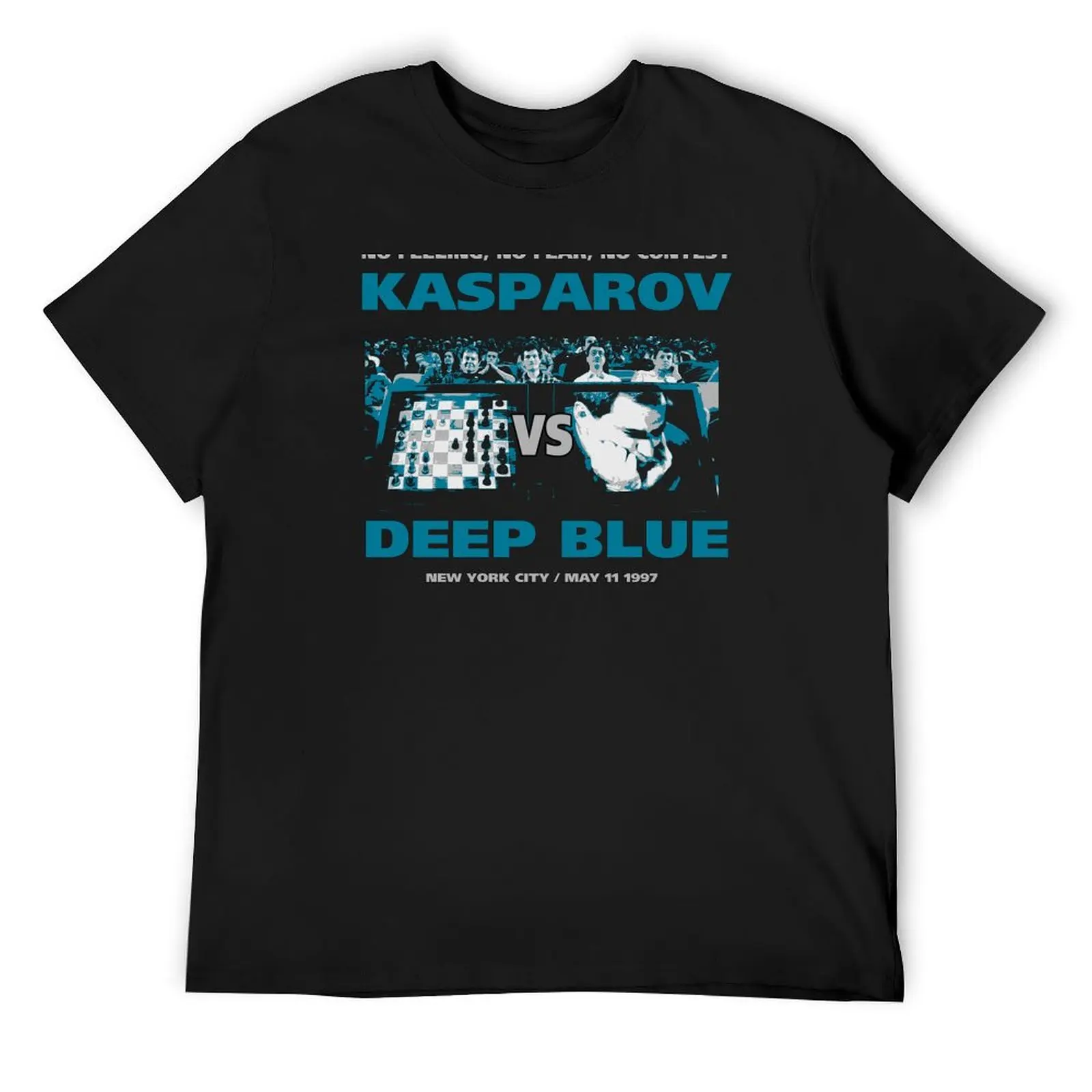 Футболка KASPAROV VS DEEP BLUE винтажные футболки летняя одежда топы больших размеров