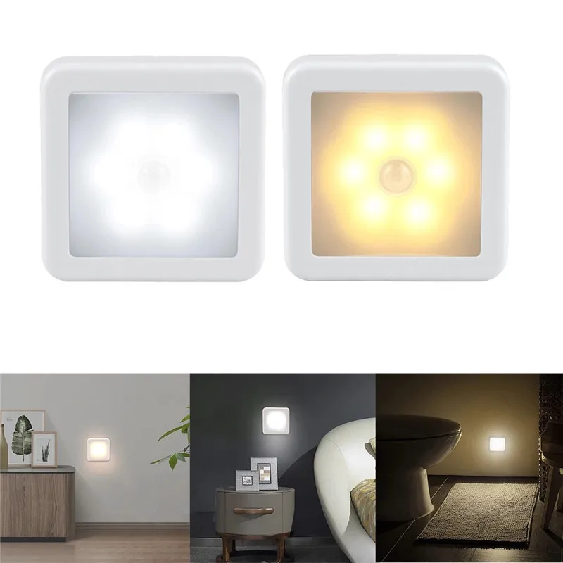 

Smart USB charging Battery Operated WC Bedside Lamp Motion Sensor LED Night Light For Room Hallway Pathway Toilet Home Lighting