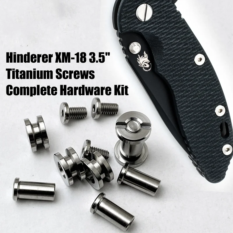 1 مجموعة سكاكين كاملة مقبض سبائك التيتانيوم مسامير مجموعة أدوات كاملة ل Hinderer XM-18 3.5 ''المغزل دعم رمح المواجهة XM18
