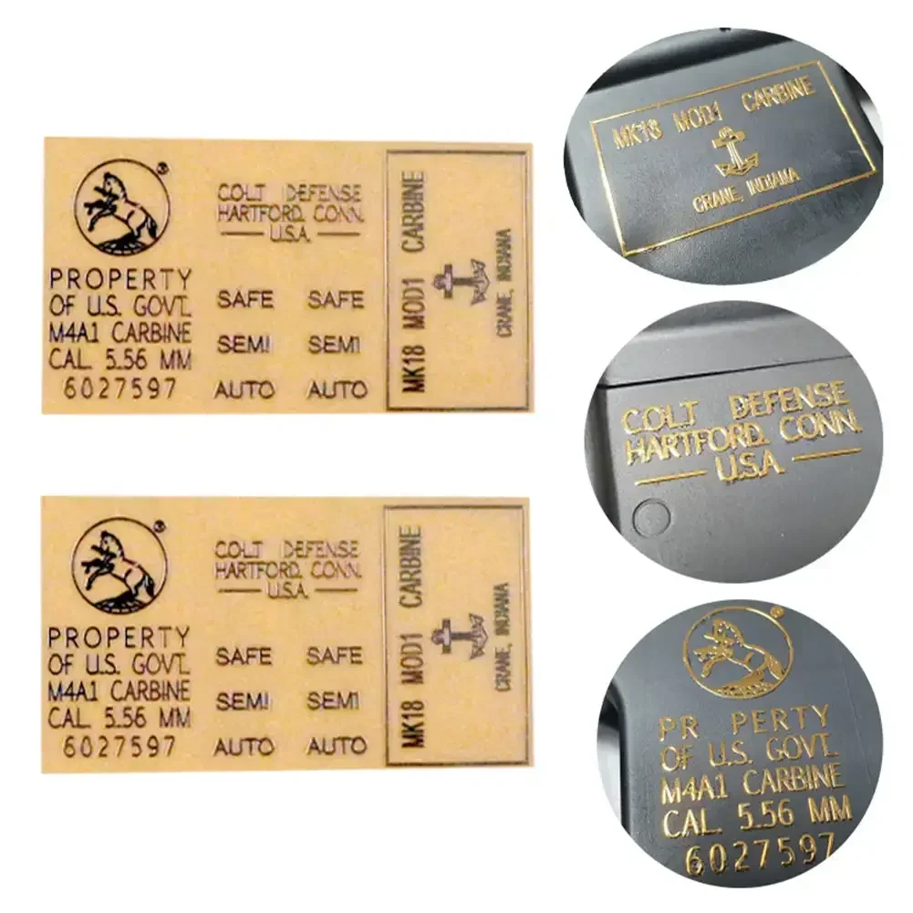 Металлическая наклейка для пистолета CS Airsoft Jinming Carbine M4A1 MK18