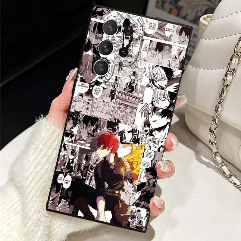 Фото Мягкий силиконовый чехол для Samsung Galaxy S25 S26 Ultra MHA My Hero Todoroki Shoto Shell S24 FE S23 S22 Plus S21 S20 + Edge Co №4