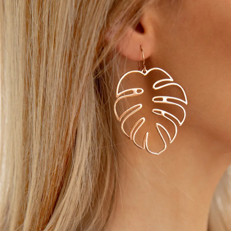 

Vintage Creative Temperament Leaf Shape Earrings for Women Ear Jewelry