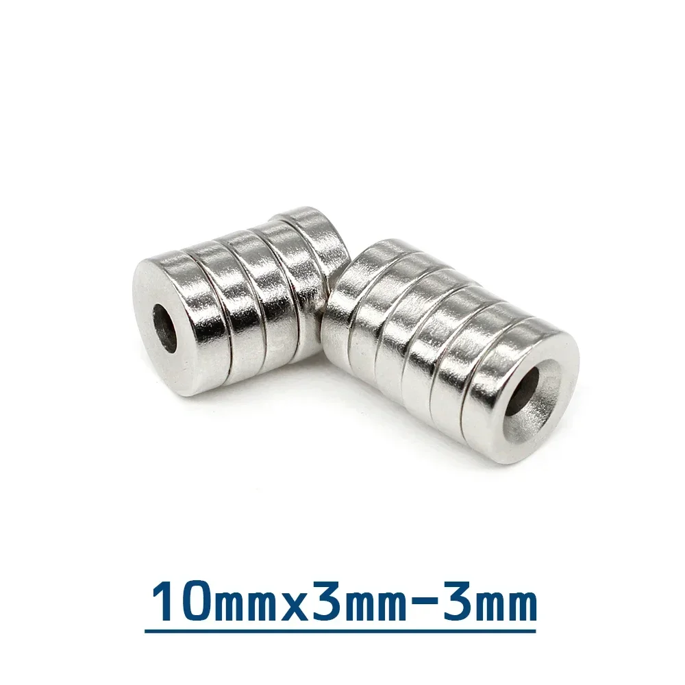 10/20/50/100/150/200/300 шт. 10 х3-3 круглый потайной неодимовый магнит х3 отверстия 3 мм N35