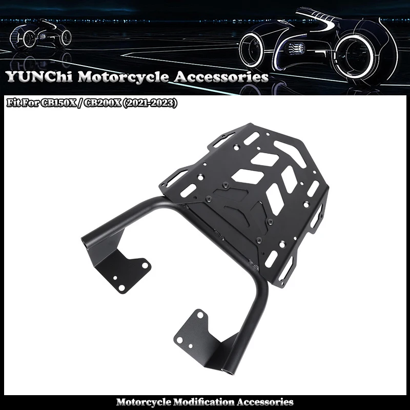 Фото Подходит для HONDA CB150X CB200X 2021-2023 2022: Задний багажник для мотоцикла, кронштейн для крепления груза, комплект для установки кофра, держатель. №1