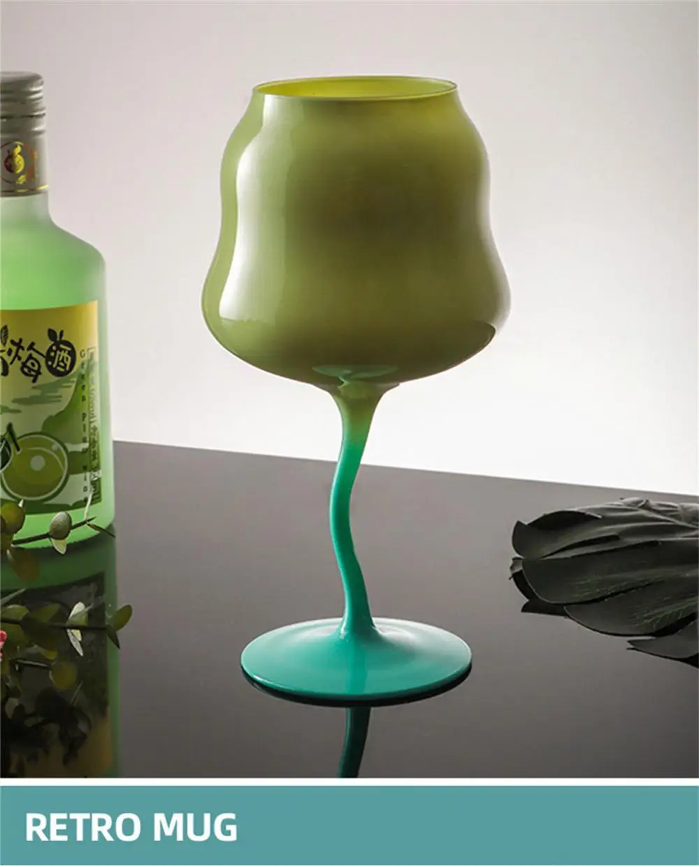 Кремовый кубок средневековая ретро хрустальная стеклянная чашка ярких цветов