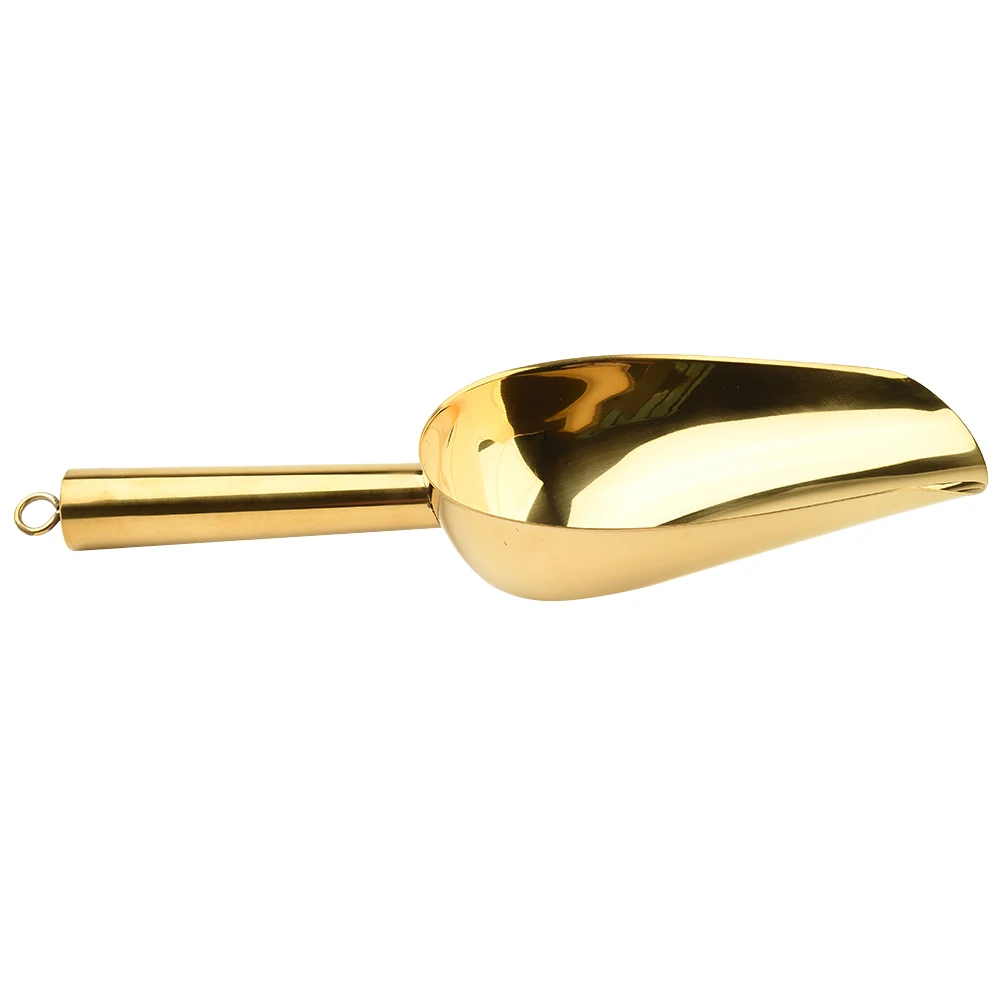 

High Quality Kitchen Ice Shovel Stainless Steel Scoops Nonslip Handle Refrigerator Tools Hanging Hole Kitchen Gadgets 12cm 27cm