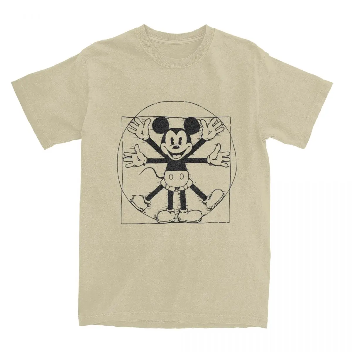 Футболка MINISO Mickey Mouse Da Vinci Vitruvius из хлопка