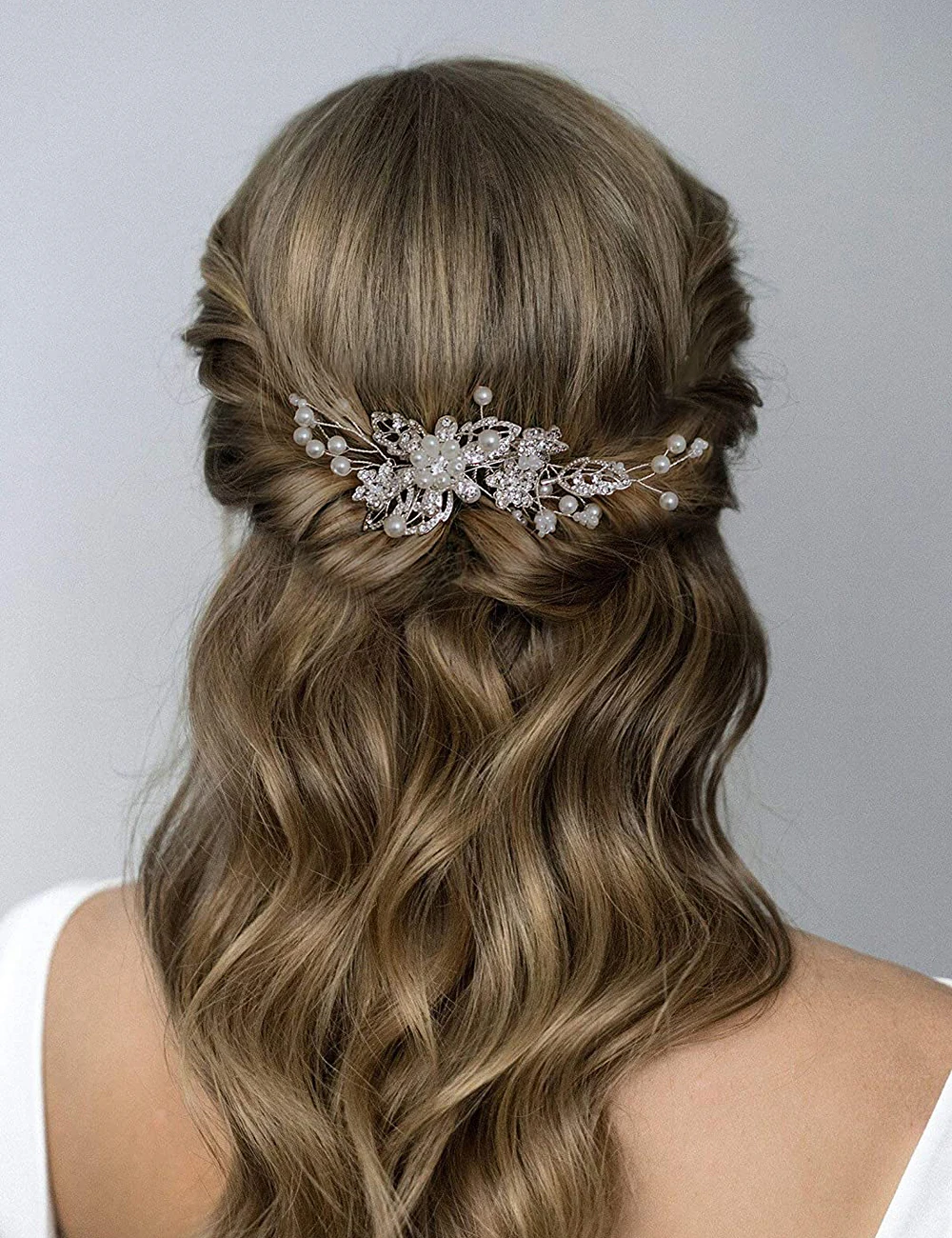 

Gold Silver Alloy Flower Hair Comb Pearl Hair Combs For Bride Trendy Wedding Hair Comb Women Headdresses For Events Bridal Jewel