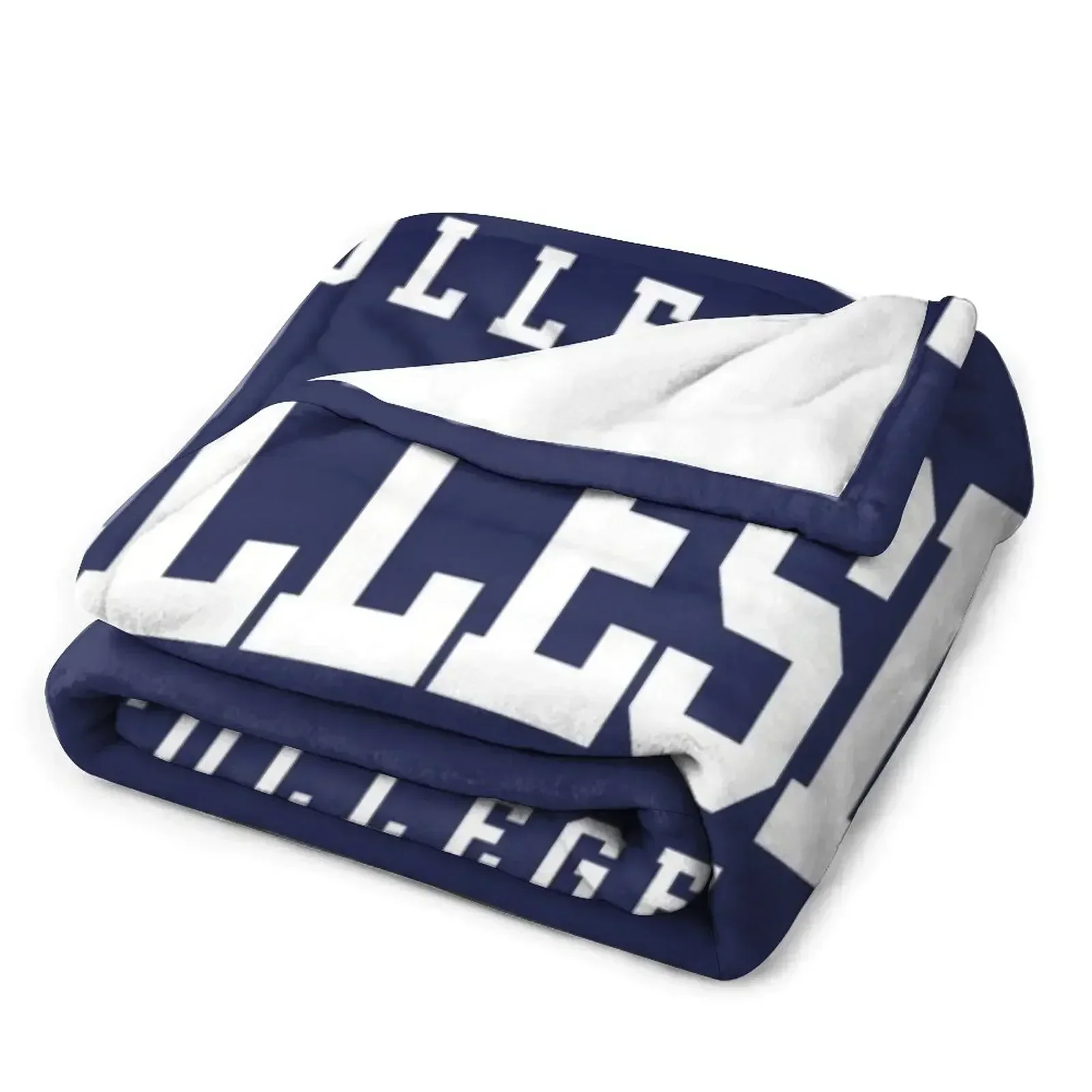 Wellesley - изогнутое одеяло со шрифтом колледжа мягкий плюшевый плед для дивана