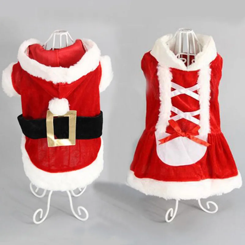 

XXS-L Christmas Dog Clothes Pet Vest Shirt Dog Winter Dress Warm Coat Jacket Clothing For Small Dogs Dress Chihuahua Yorkshire