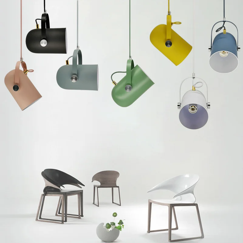 Скандинавский минимализм подвесные светильники E27 с регулируемым углом для