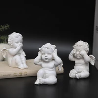 nordic retro dont see dont listen dont say angel ornaments resin plastic character furnishings home porch like decoration