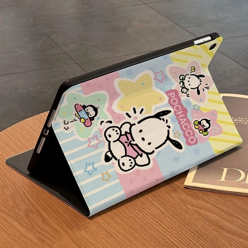 Фото Милый чехол Pochacco для iPad A16, 11-го, 10-го поколений, Pro 21, 22, 11 дюймов, 9-го поколения, 10.2 дюйма, Mini 6, 7, 8.3 дюйма, Air 4, 5, 6, 9.7, Air 3, 10.5 дюймов №5
