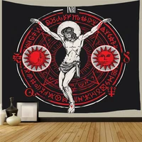 tapestry witch mandala wall decor occult tapestry 95x73cm or custom decorative wall mandalas black white red tapestries