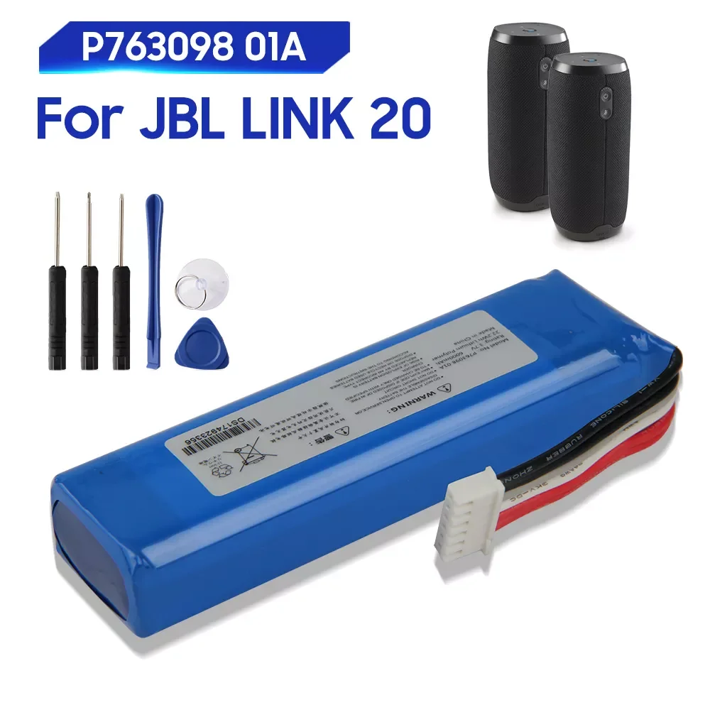 

NEW2023 Original Replacement Battery For JBL Link 20 Link20 P763098 01A Genuine Battery 6000mAh