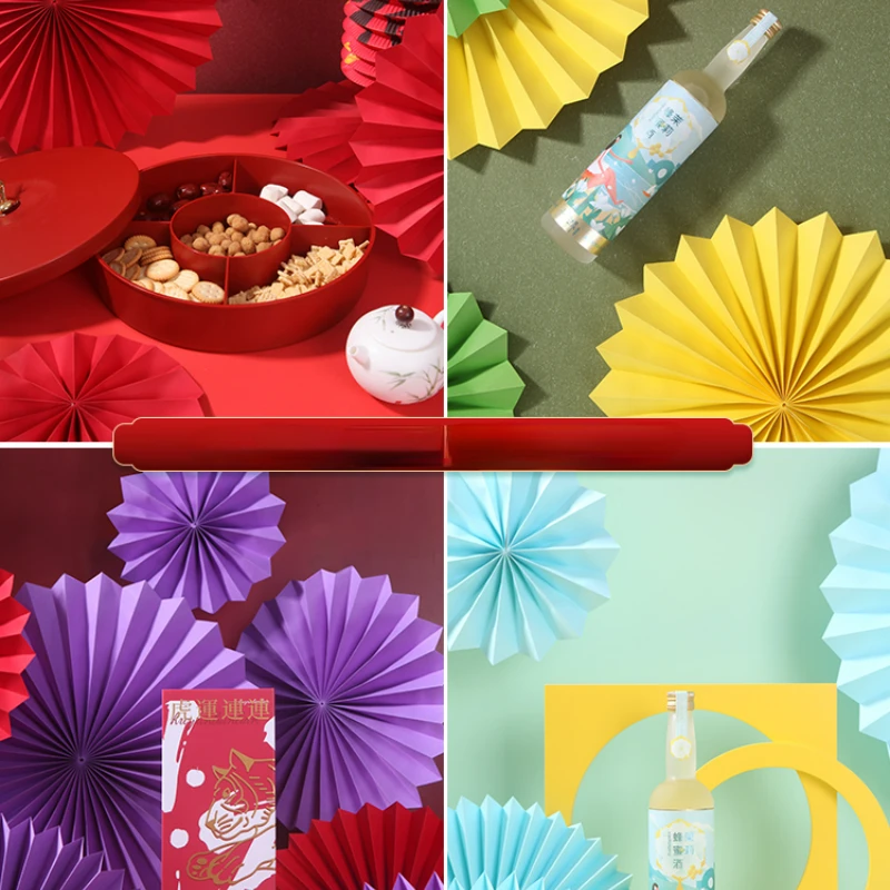 

Solid Color Ins Folding Fan Shooting Photography Props Folding Fan Food Jewelry Still Life Shooting Scene With Background Paper