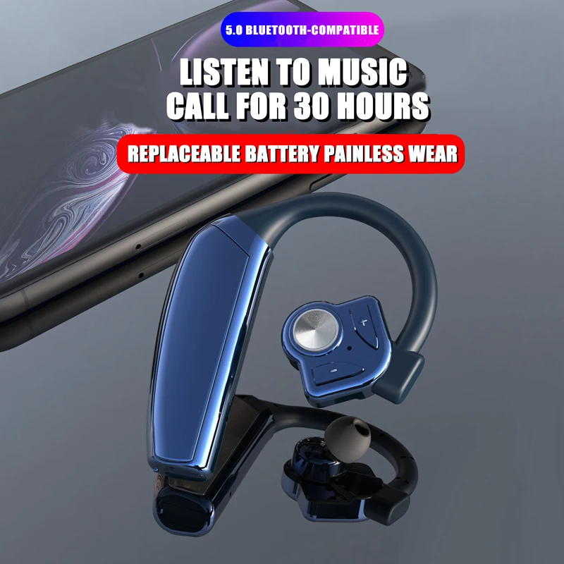 

Wireless Earphone Handsfree Earpiece Bluetooth 5.0 Headset Gaming Headphones Driving Sports Earbuds For iPhone Samsung Xiaomi