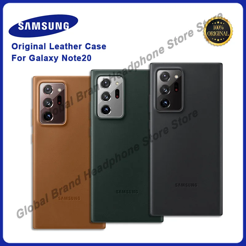 Original Samsung Galaxy Note 20 Leather Cover Comfortable Grip Leather Back Case business phone case For Galaxy NOTE20 EF-VN985
