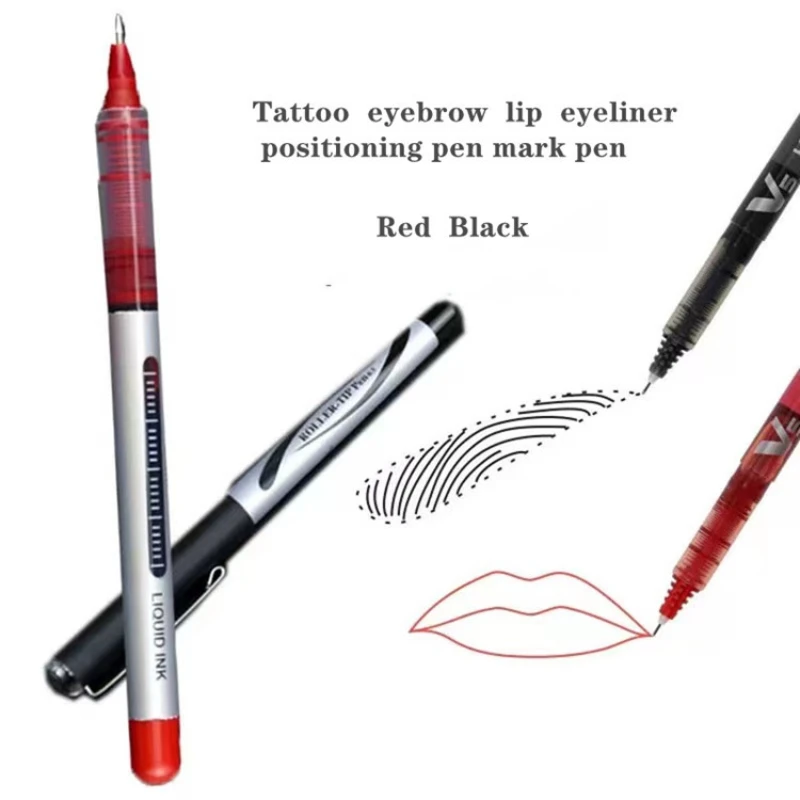 

Красная Вышивка, водостойкий маркер для губ, маркер для татуировки и кожи, маркер для определения местоположения губ, импортная ручка, инстр...