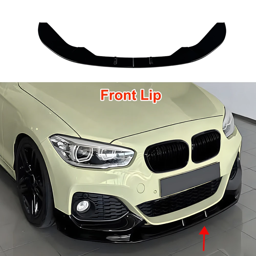 

Для BMW серии 1 F20 F21 LCI M Sport MP 2015-2019 передний угол и передний спойлер для губ, комплект кузова, модификация глянцевого черного цвета