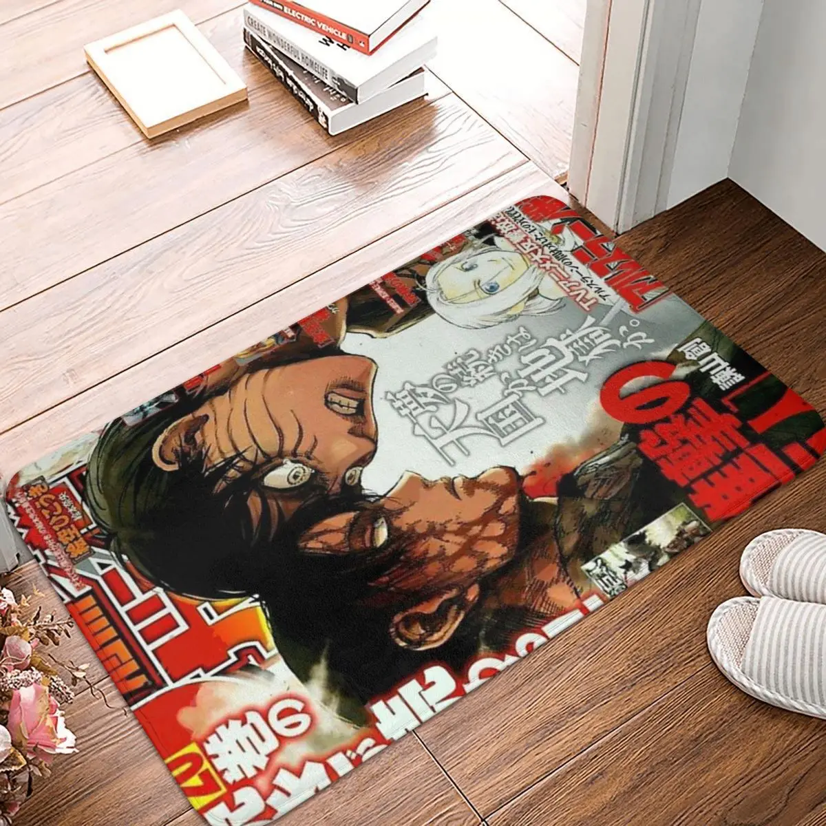 

Shonen Magazine Non-slip Doormat Living Room Mat Shonen Jump Attack On Titan Hallway Carpet Entrance Door Rug Indoor Decor