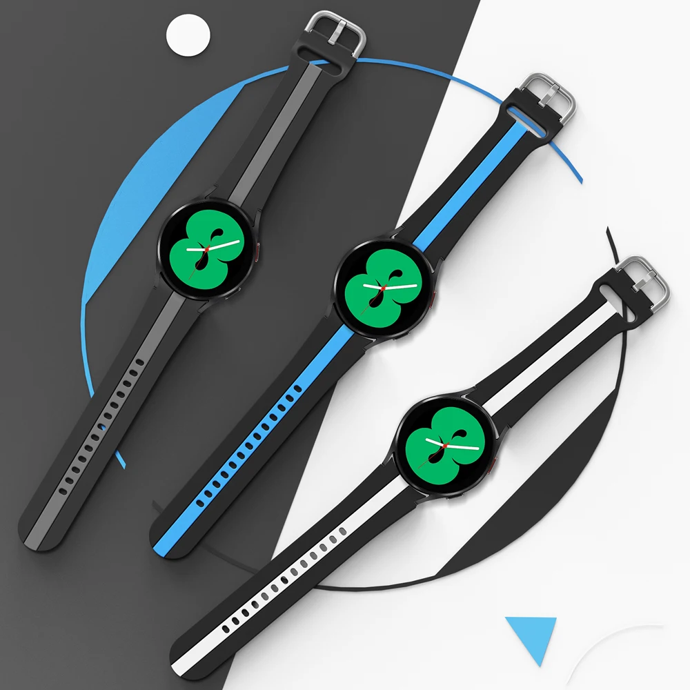 For Samsung Galaxy Watch 5 4 40mm 44mm watch5 pro 45mm Watch4 Classic 46mm 42mm Strap Silicone Wristband Bracelet Watchband Band