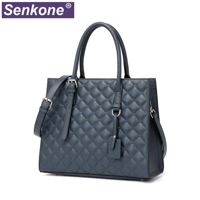 

Женская сумка из натуральной кожи, с ручками и плечевым ремнём