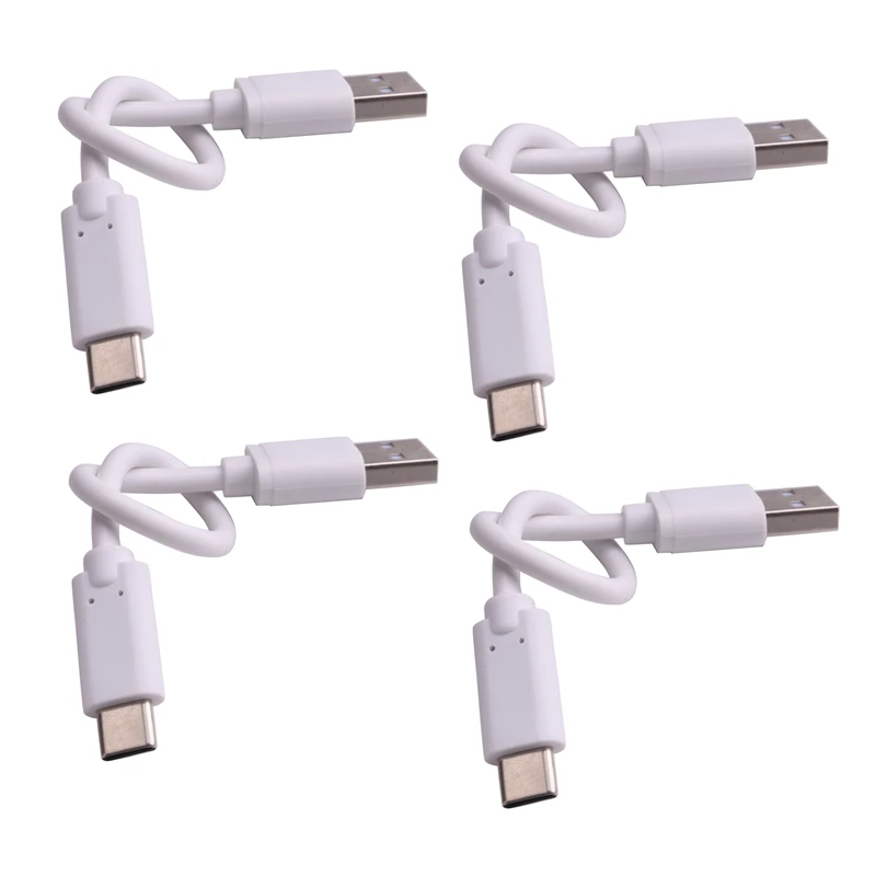 

4X Short 10Cm USB-C USB 3.1 Type C Male To 2.0 Type A Male Data Charge Cable Cord
