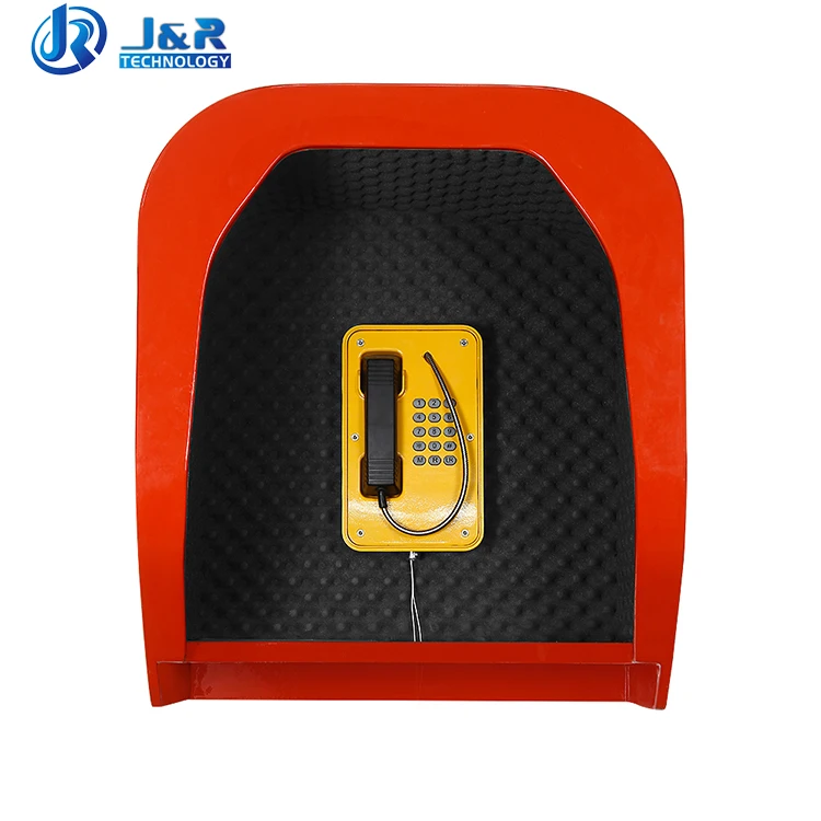 Фото Звукоизолированная морская телефонная будка J&R JR-TH-01 с классом защиты IP66, шумоподавлением 23 дБ, вандалостойкая, антистатическая №4
