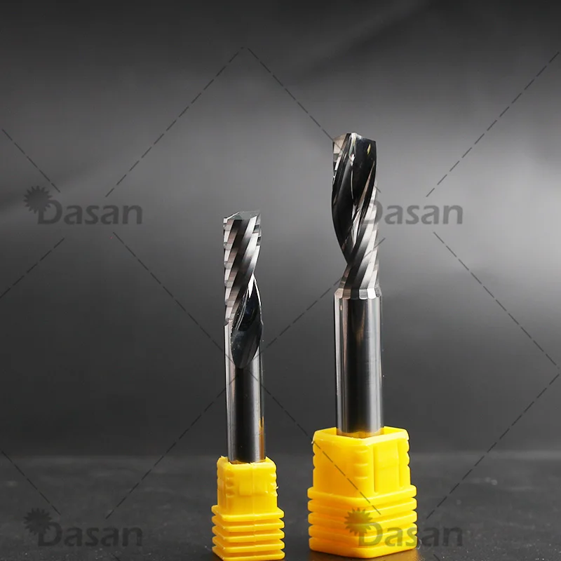 Спиральные торцевые фрезы с одной канавкой из вольфрамовой стали ЧПУ для