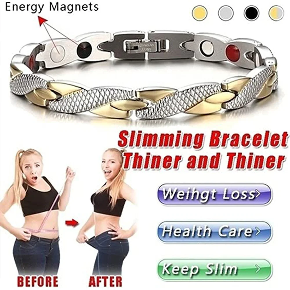 

Twisted Dragon Magnetic Therapy Couple Bracelet Detachable Women Men Bangle Slimming Therapy Wristband Health Care Jewelry Chain