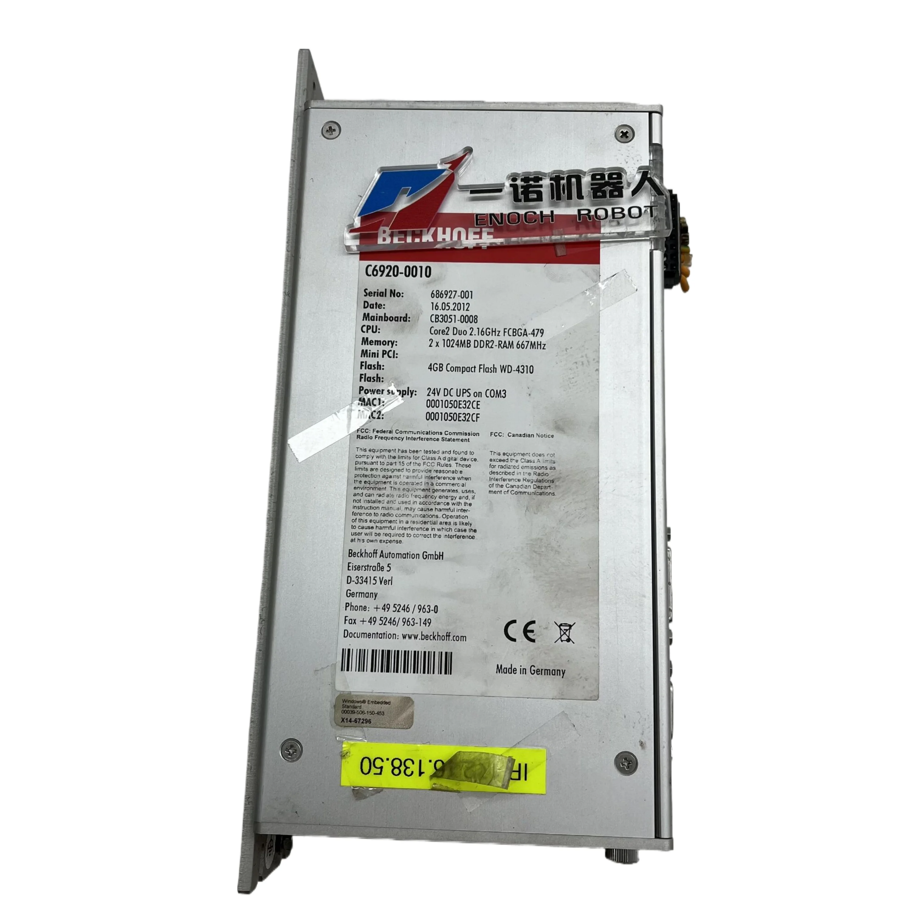 BECKHOFF C6920-0010 CP6231-0002-0000 СЕРВОПРИВОД Б/у в хорошем состоянии на складе