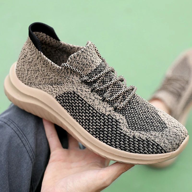

Couple Sneakers Spring Breathable Mesh Lace-Up Shoes Outdoor Casual Light Running Shoes Men Lazy Walk Vulcanized Shoes кроссовки