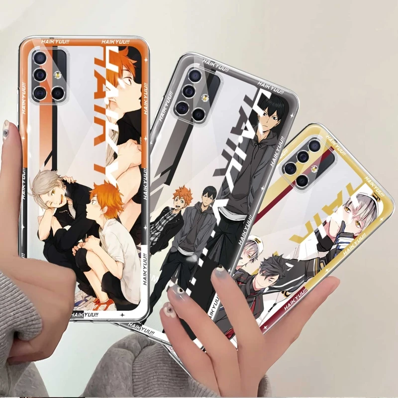 

For Samsung Galaxy A51 A13 5G A12 A52 A21s A32 4G A53 A72 A23 A31 A73 A33 A22 A71 Capa Haikyuu!! Tobio Kageyama Anime Cover Case