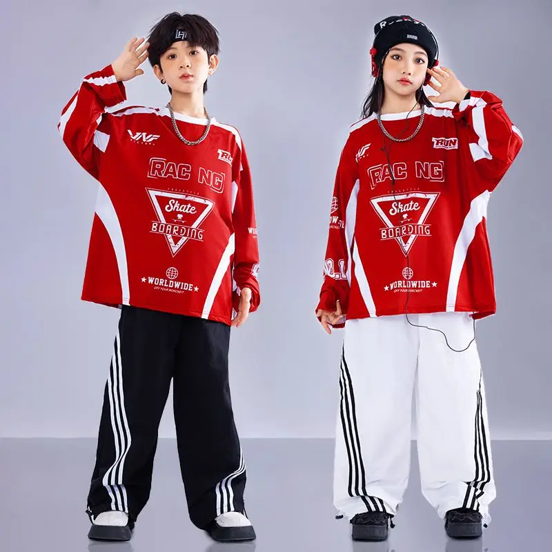 Детские костюмы для выступлений в стиле хип-хоп модные мальчиков модная