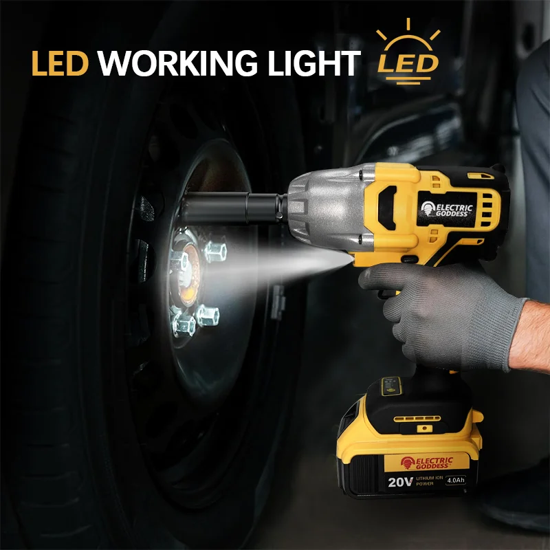 Бесщеточный литиевый гаечный ключ с большим крутящим моментом 700 Нм ударный