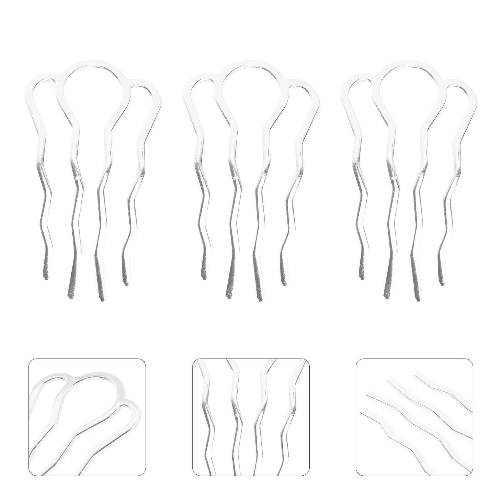 

6 Pcs Hairpin Hair Buns Hairpin Han Clothes Wedding Decoration Comb Clips Women Hair Comb Buns Girls' Accessories