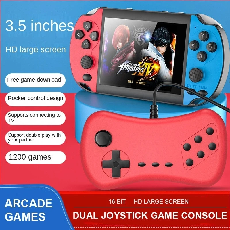 

Portable Handheld Player Mini Game Machine Large Screen Tv Game Console Hd Video Games For Kids Gift Retroid Dual Joystick 16g