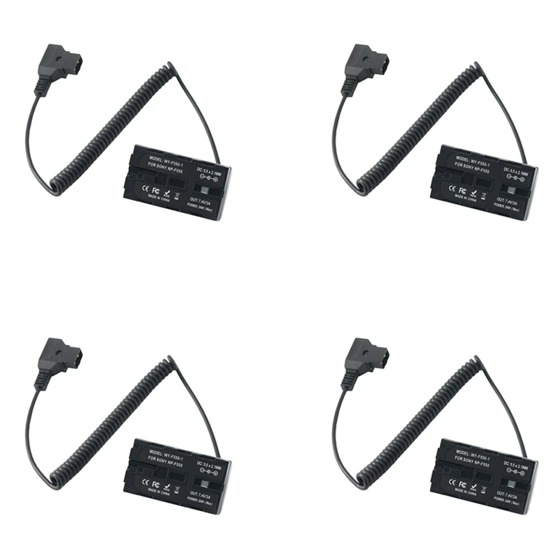 

4X Power Adapter Cable For D-Tap Connector To NP-F Dummy Battery For Sony NP F550 F570 F770 NP F970