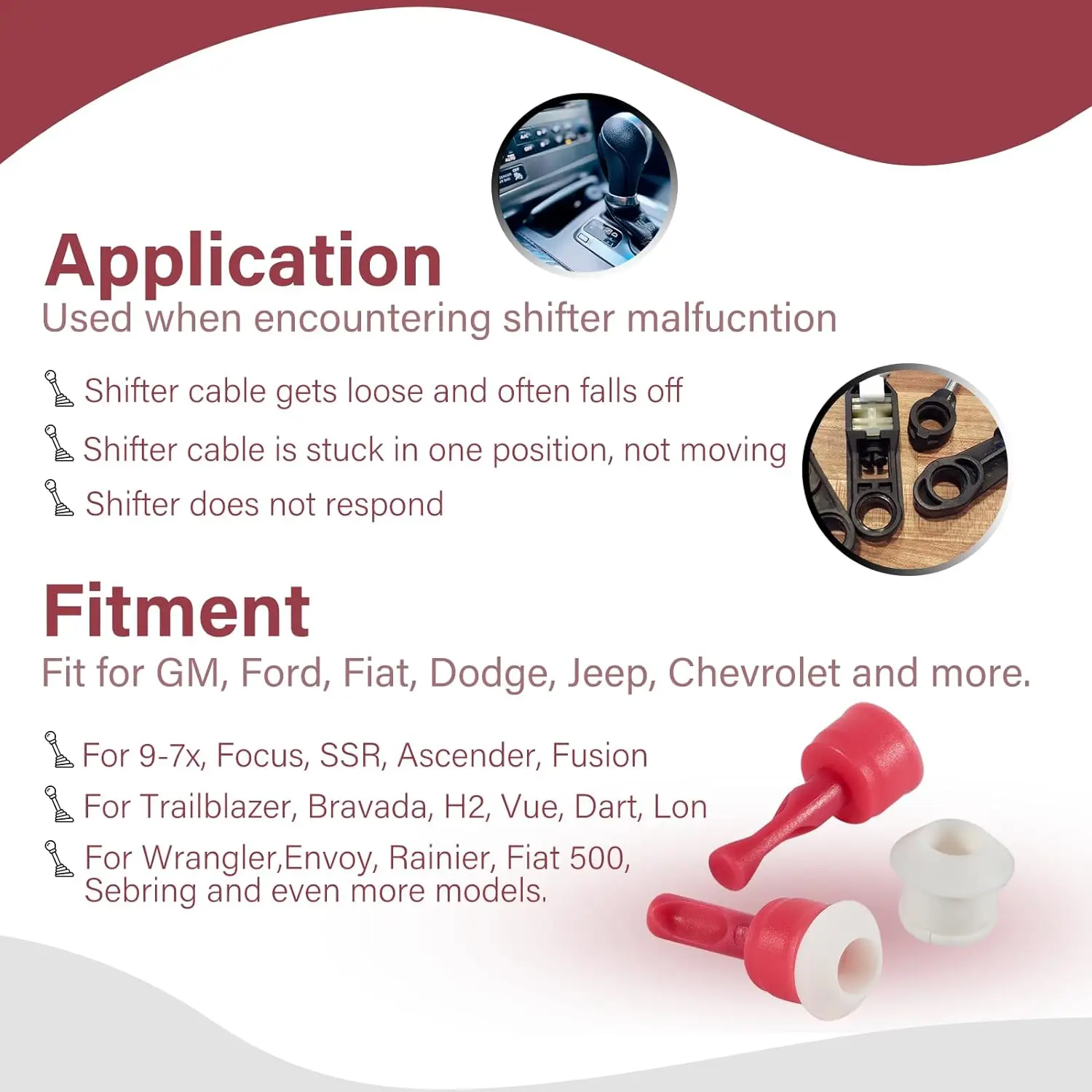 MX 68043171AB втулка кабеля переключения ремонт комплект Замена для GM Ford Fiat Dodge Jeep