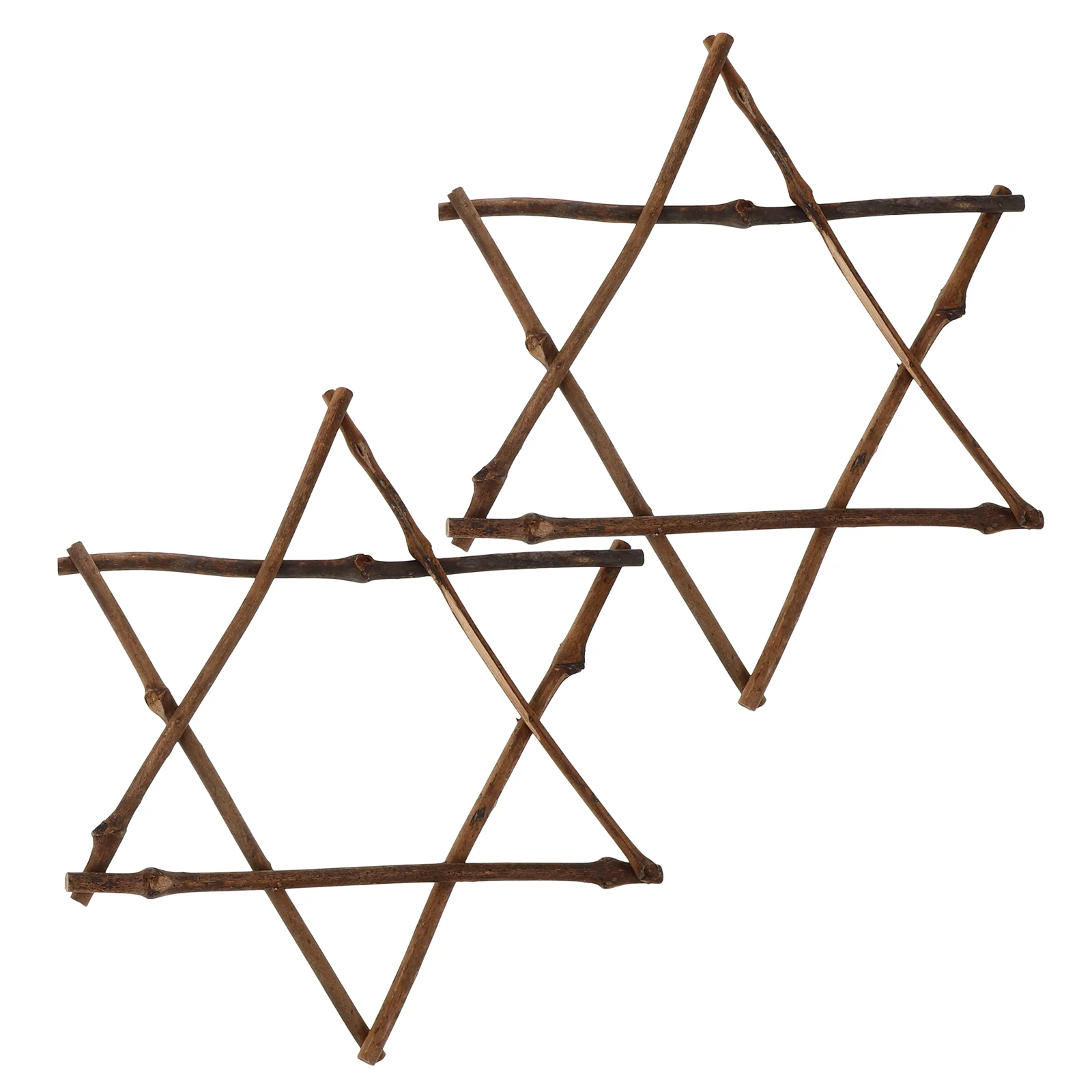 2 шт. рождественские украшения для окон шестиконечная звезда рама из ротанга