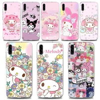 my melody kuromi anime clear soft silicone case for samsung galaxy note 20 ultra 5g 8 9 10 lite plus a50 a70 a20 a01 cute cover