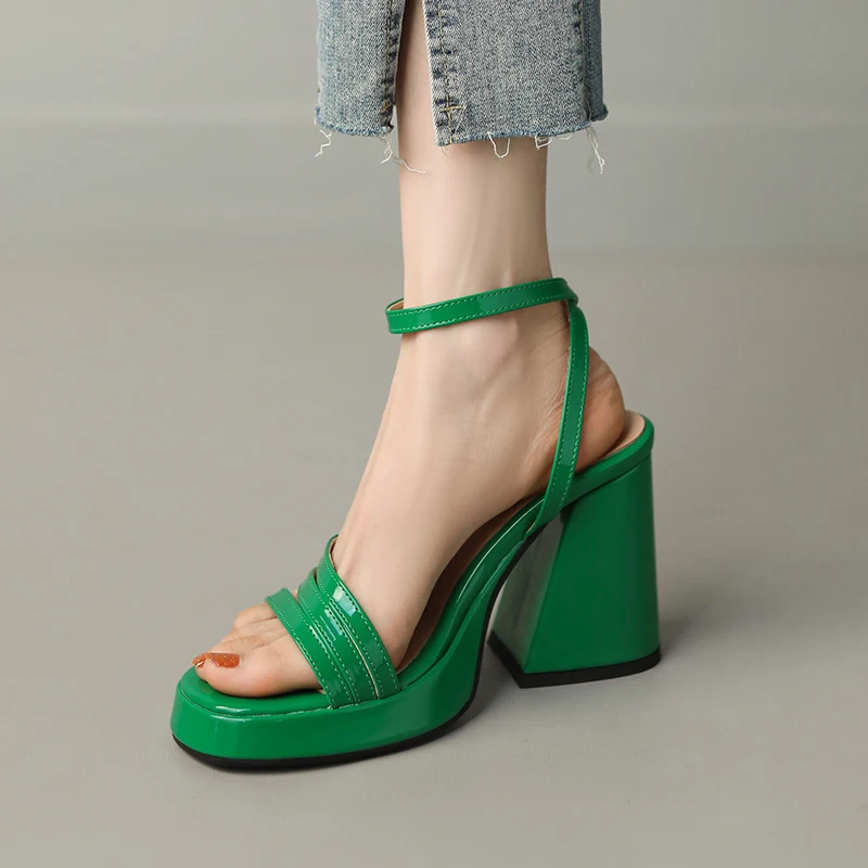 

Heihaian Simple Commuter Ladies Sandals 2023 Summer New Open-Toe Sandals Matching Everything 33-43