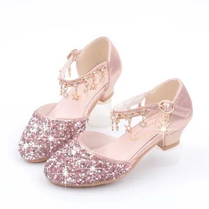 Kids Leather Shoes Girls Wedding Dress Shoes Children Princess Bowtie Dance Shoes For Girls Casual S in Pakistan