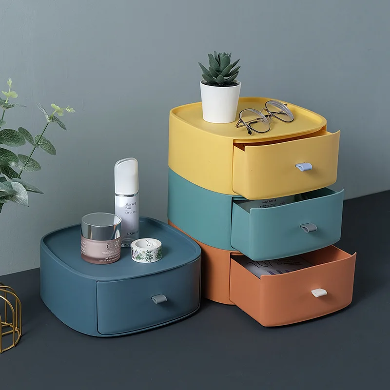 

Household Sundries Desktop Storage Jewelry Color Cosmetic Storage Box Good-looking Office Storage Small Drawer storage container