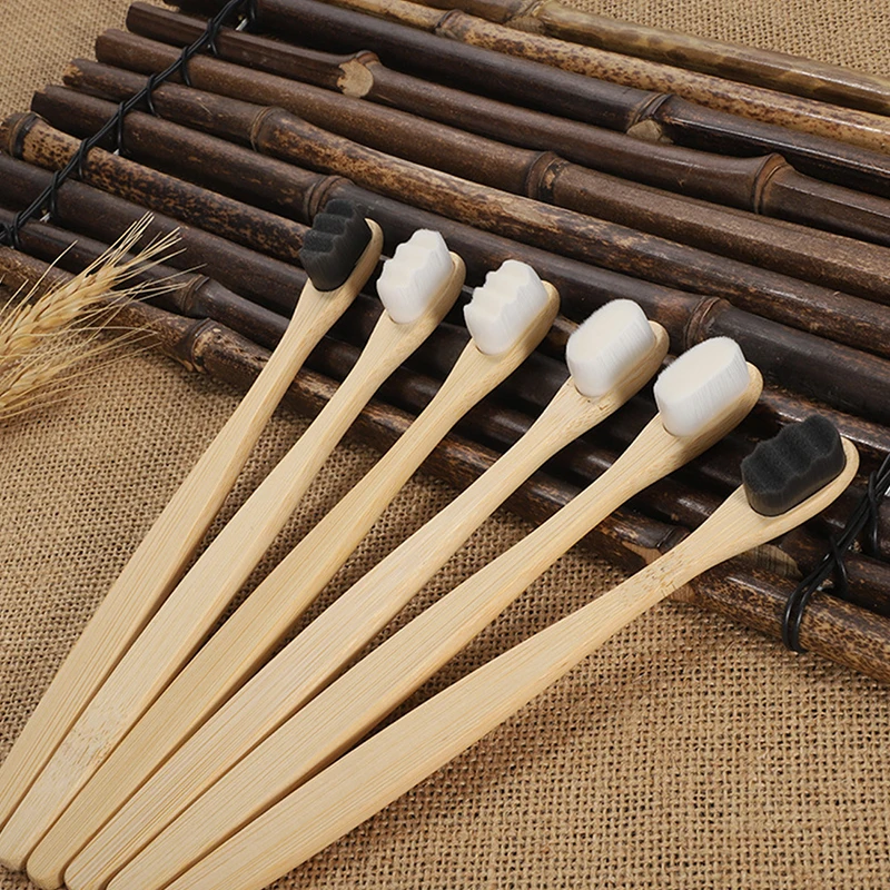 

1PCS Toothbrush Bamboo Ultra-fine Soft Toothbrush Million Nano Bristle Adult